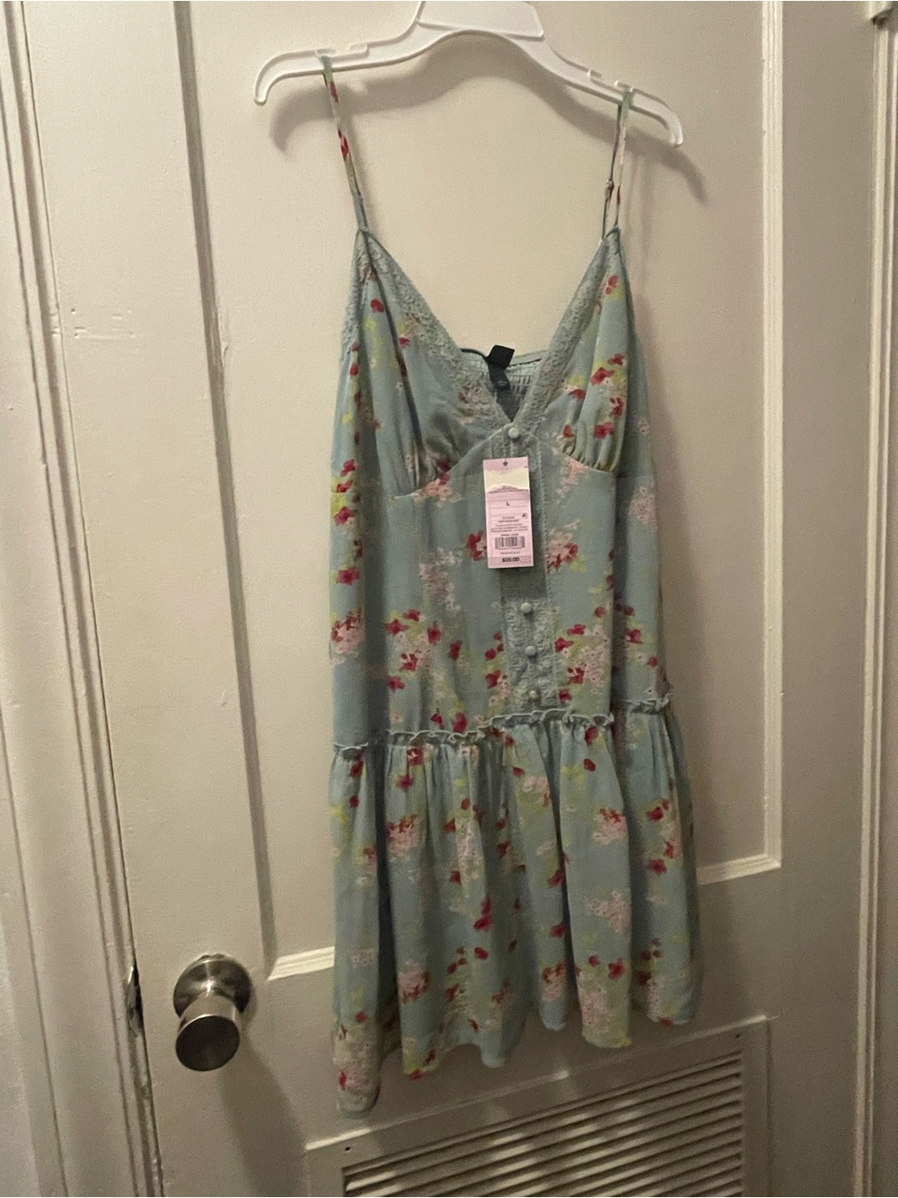 Wild Gable Green Floral Spaghetti Strap Dress